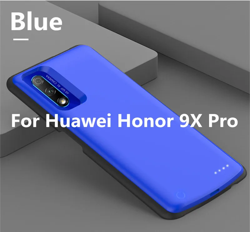Blue for 9X Pro NTSPACE 6500 мАч для huawei Honor 9X Pro, чехол для зарядного устройства, резервный внешний аккумулятор, противоударный чехол для huawei Honor 9X, чехол для питания - Цвет: Blue for 9X Pro