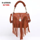 Сумка-мессенджер на ремне для женщин, Повседневная трендовая сумочка кросс-боди, модный винтажный конверт с кисточками для девушек