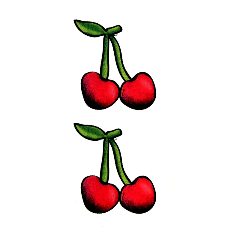 

Red Cherry Waterproof Temporary Temporary Tattoo Women Fake Tatoo Sticker Flash Tattoo Body art Henna For Tattoo Men