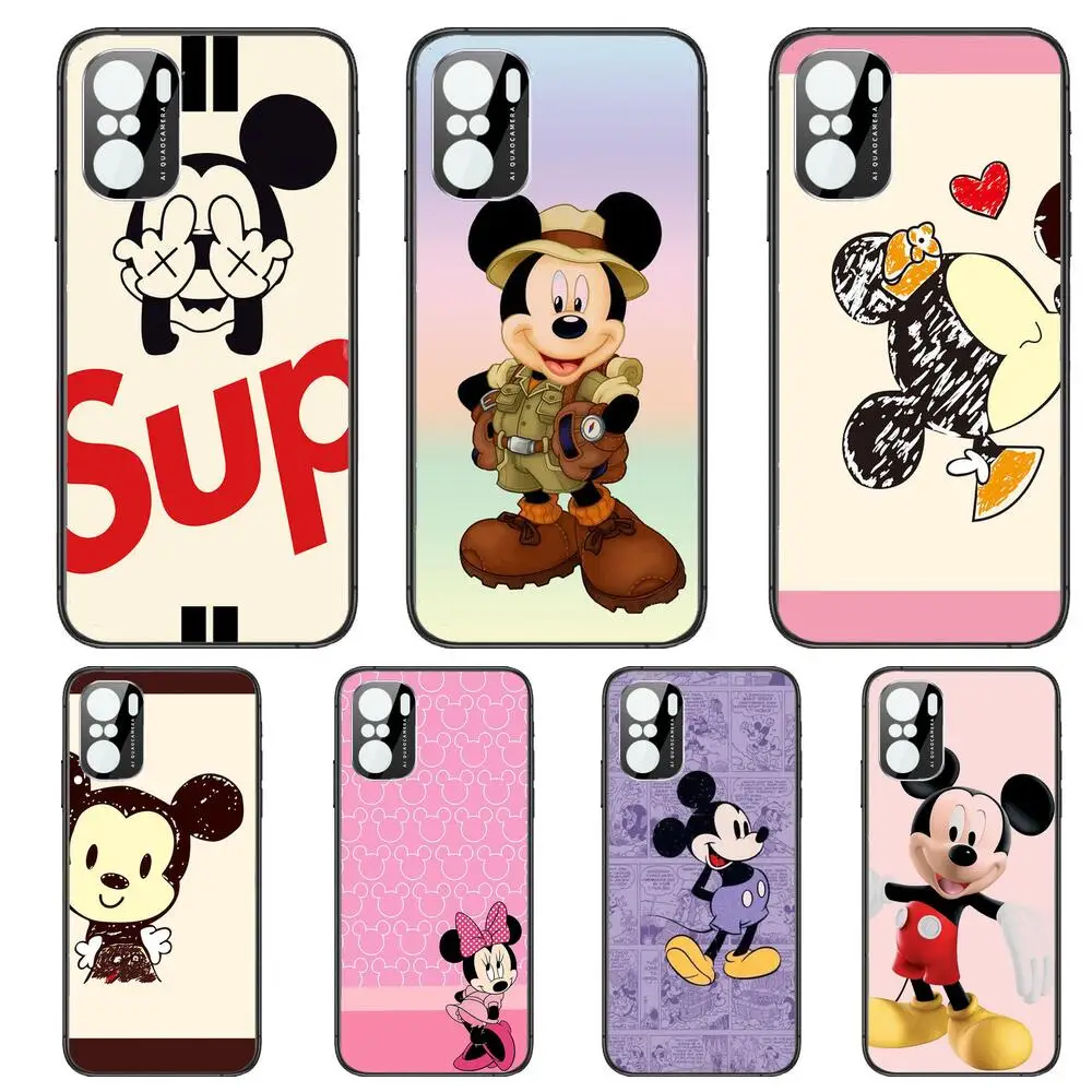 

Super Mickey Mouse Phone Case For xiaomi redmi POCO F1 F2 F3 X3 Pro M3 9C 10T Lite NFC Anime Black Cover Silicone Back Prett mi