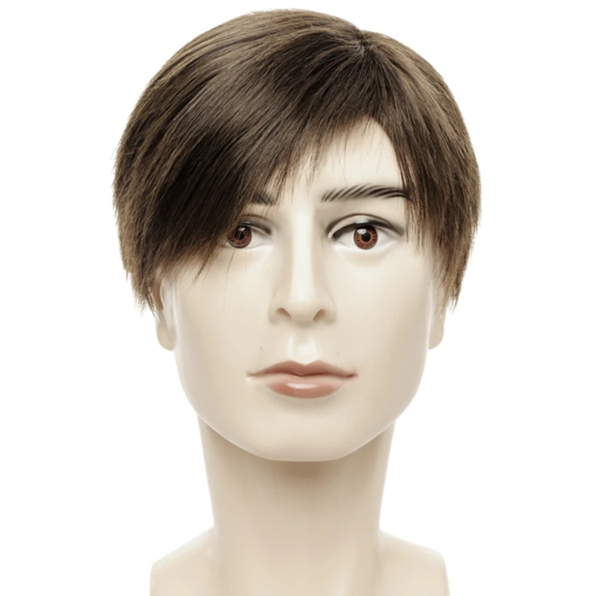 6 дюймов прямые синтетические волосы синтетический женский парик темно