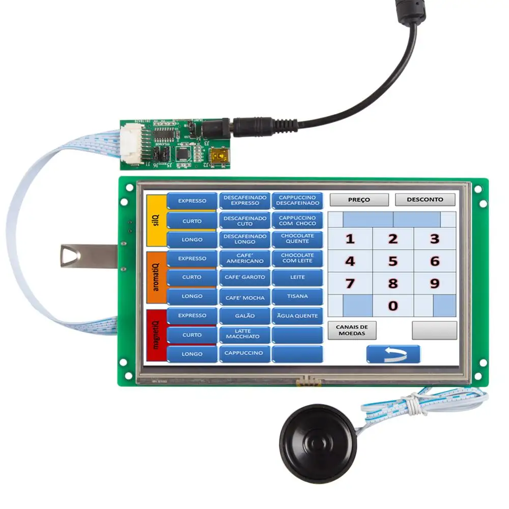 RS232 / RS485 TTL USB LCD с сенсорным экраном и кабелем преобразования|rs485 communication|rs485 to rs232