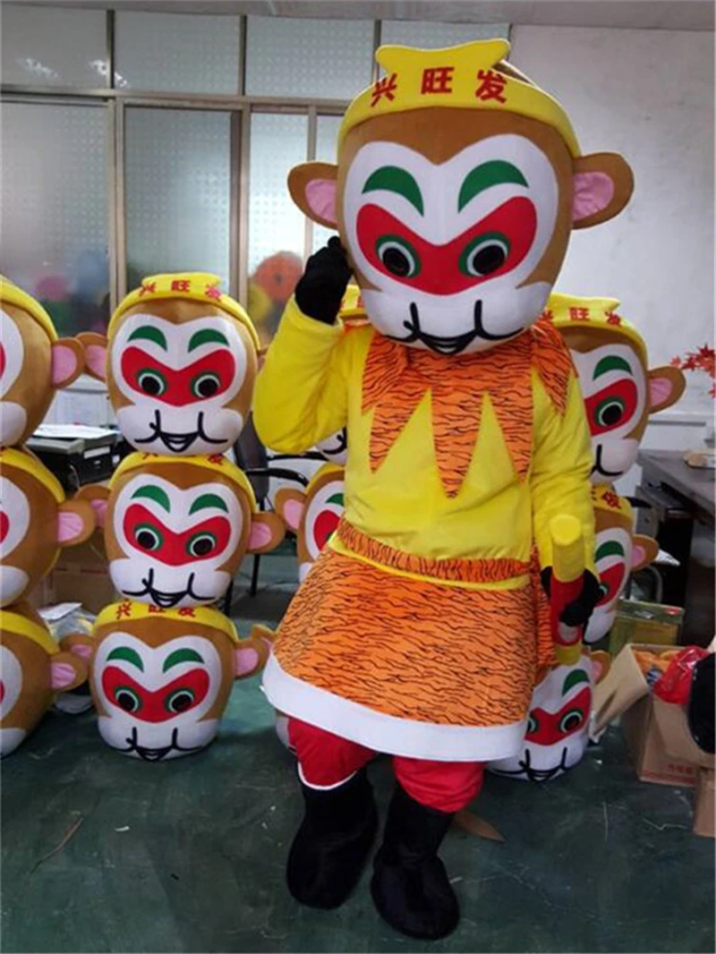 

Monkey King Journey To The West Mascot Costume Sun Wukong mascot costume Adult Size Cartoon Character Monkey mascotte costum