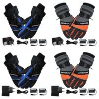 winter ski usb rechargeable heated gloves mittens warm snowmobile snowboard ski gloves benchmark