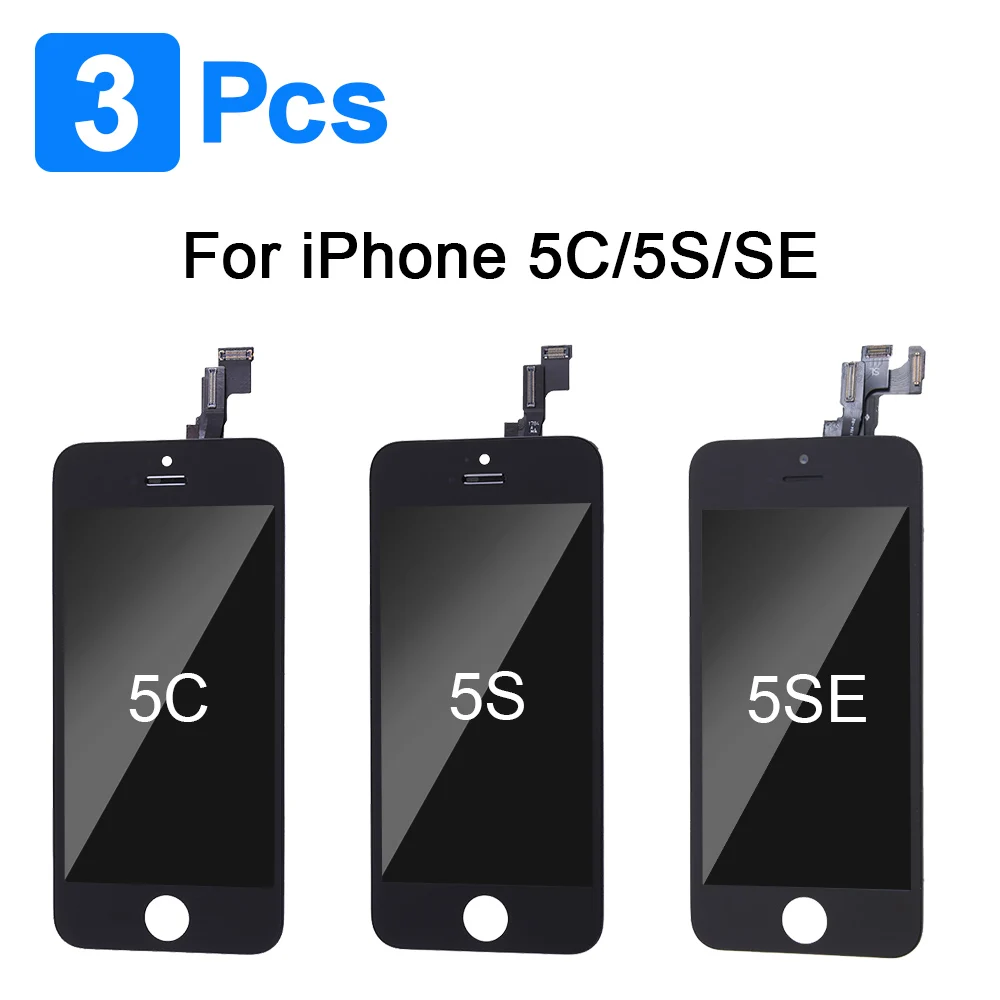 

3 шт., сенсорный ЖК-экран для iPhone 5C SE