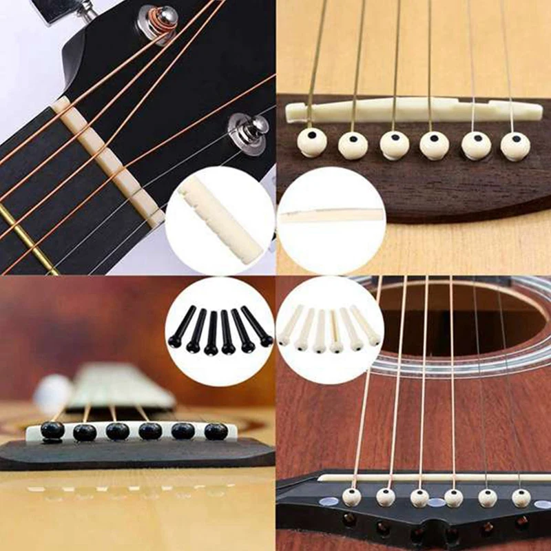 

Acoustic Guitar Bridge Pins String Peg Guitar Parts Replacement Kit for Guitar B Ukulele Banjo