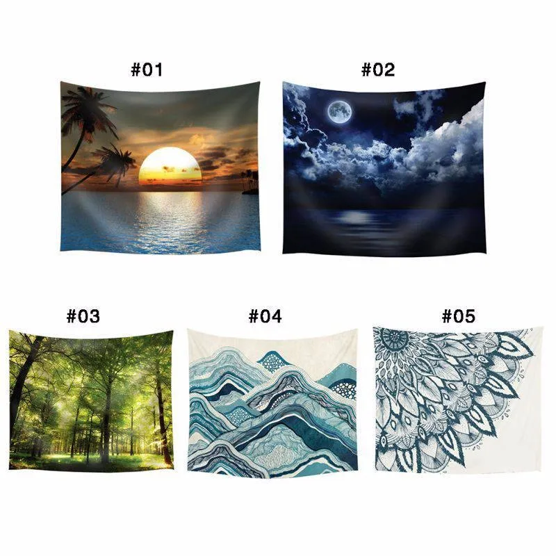 

Indian Tapestry Wall Hanging Hippie Landscape Mandala Bedspread Ethnic Throw Art home decoration wall