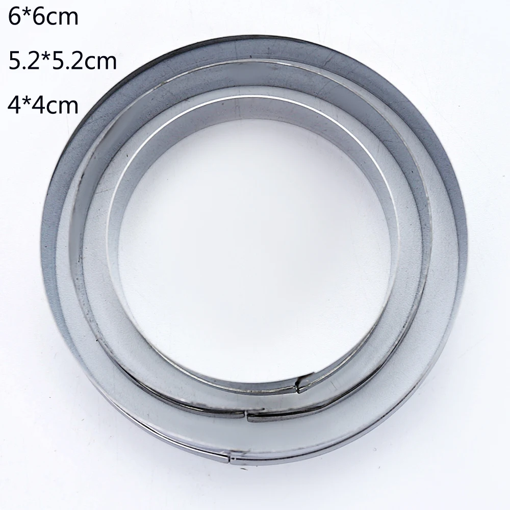 3 шт. трехмерная круглая форма для печенья из нержавеющей стали инструменты