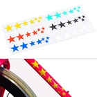 Цветная Светоотражающая наклейка s, 2 листа, флуоресцентная звезда на колесо рамы велосипеда, аксессуары для горного велосипеда