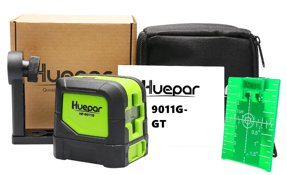 

Huepar 2 Lines Laser Level Self Levelling Green Red Beam Laser Horizontal & Vertical Cross-Line with Magnetic Base