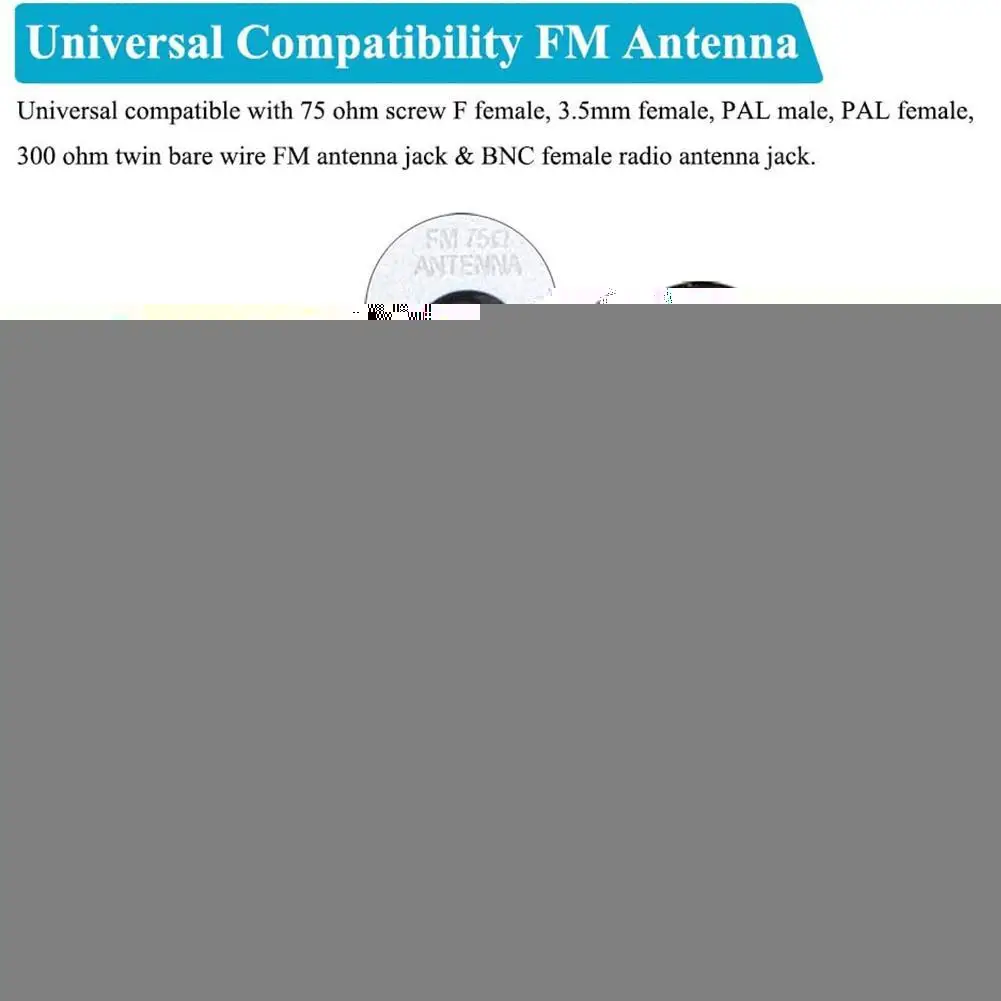88-108mhz Fm Radio Antenna 75 Ohm Dipole Indoor Pal Connector To Receiver Coax Rf Aerial Female Adapter Jack F G9d1 | Электроника