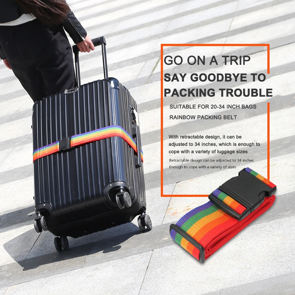 

Adjustable Travel Luggage Cargo Lashing Strap Password Lock Anti-theft Belt Suitcase Packing Strap Accessories