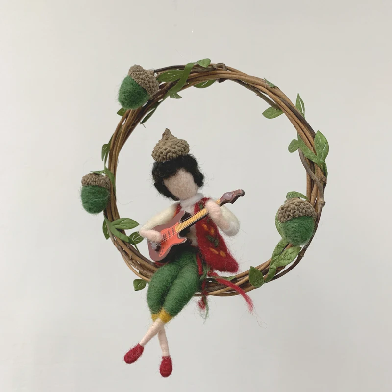 

Fairy Needle Felting Kit for Beginners Elf Felting Starter Kit Wool Felt Kit Creativity Kit 15 cm Height Video Instruction