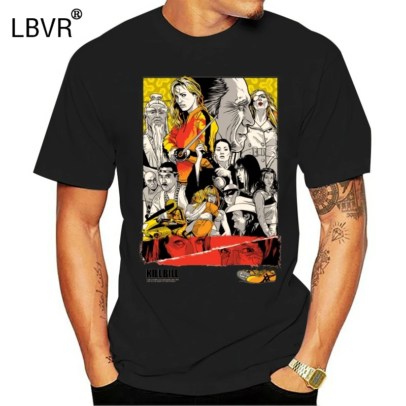 KILL BILL унисекс футболка Tarantino Cult Movie Футболка мужская черная хлопковая с коротким