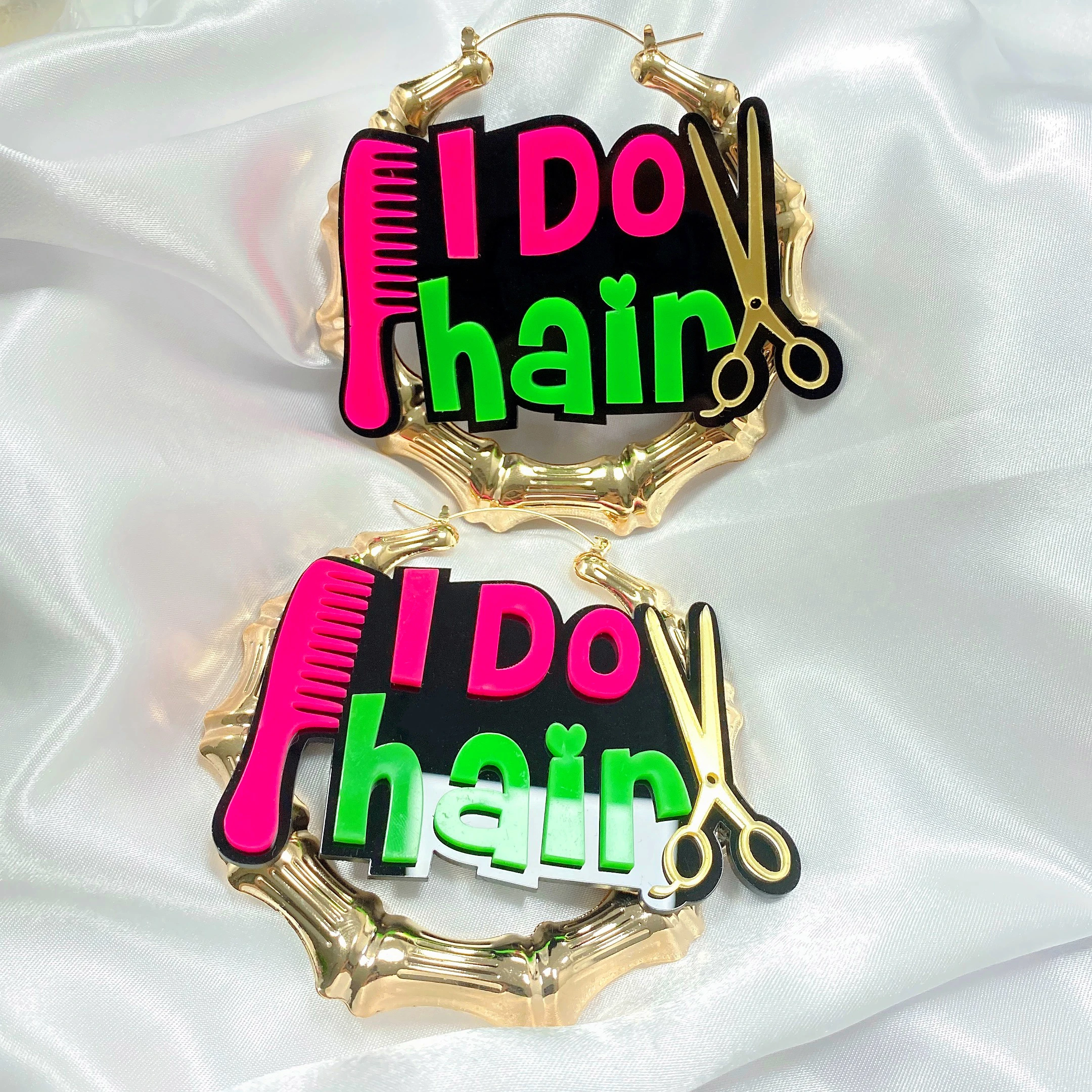 

Acrylic Earrings New English Small Comb Europe And America Popular Jewelry