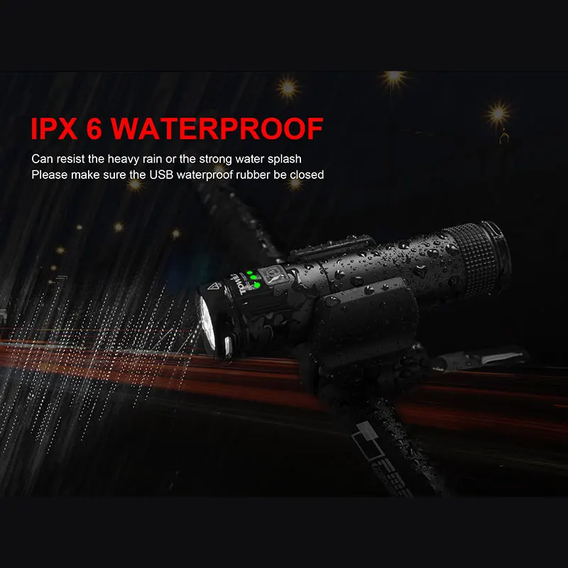 

Towild bc02-700c professional 700 lumen bicycle flashlight camp light rainproof USB charging LED light bicycle front light