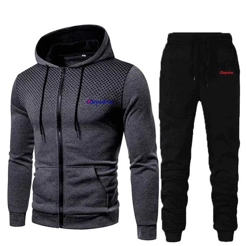 

AERPMIVA short-sleeved loose sports sports T-shirt casual 2021 new zipper hoodie + pants 2PC sets of men's sportswear suits