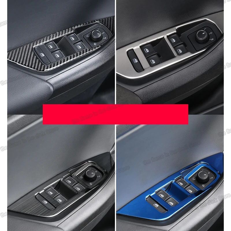 

Lsrtw2017 Stainless Steel Car Window Lifter panel Trims for Skoda Kodiaq Interior Accessories Chrome 2016 2017 2018 2019 2020