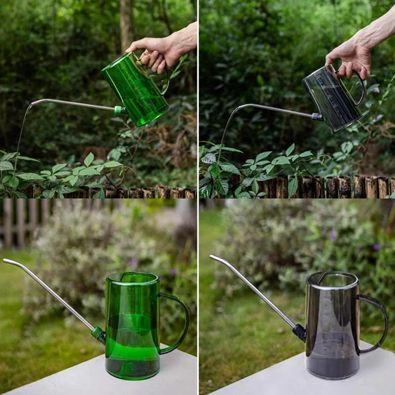 Лейка для сада прозрачная стальная длинная | Дом и сад