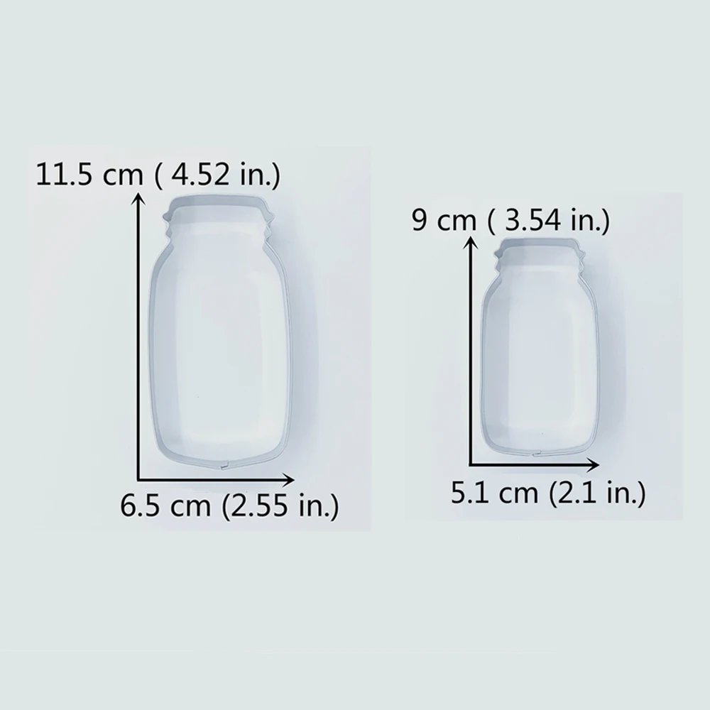 KENIAO Mason Jar формочка для печенья набор на день рождения-2 шт-бисквит и помадка резак-нержавеющая сталь