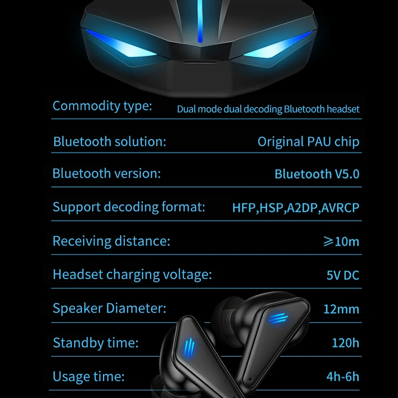 Игровая гарнитура K55 TWS наушники с низкой задержкой Bluetooth наушники-вкладыши