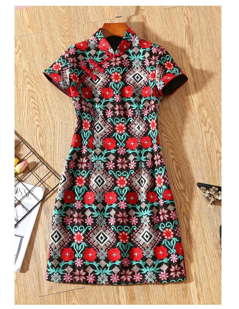 Китайский стиль этнические экзотические Винтаж Cheongsam девушка qipao