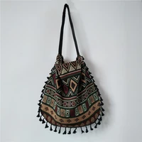 new vintage bohemian fringe shoulder bag women tassel boho hippie gypsy fringed womens handbags open bag bags free shipping