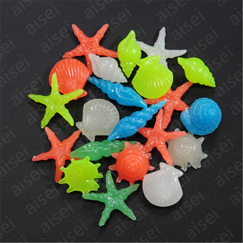 Красочные светящиеся Звездные морские ракушки камни декоративные для сада