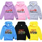 Детская толстовка Roblox, свитшот, Осенний пуловер с капюшоном для маленьких мальчиков и девочек, рубашка с длинным рукавом и мультяшным принтом, одежда, рождественский подарок