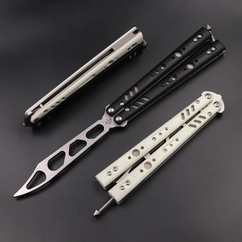 Нож-бабочка Balisong Trainer Flipper BRS Rep Клон-нож репликатора G10 с титановой ручкой лезвие D2
