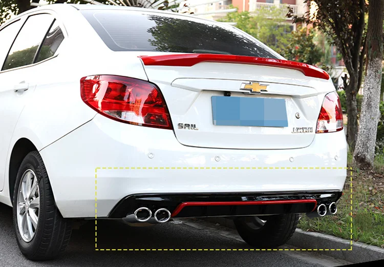 Для Chevrolet Sail ABS задний бампер диффузор защитные бамперы для 2017-2018 Body kit спойлер |