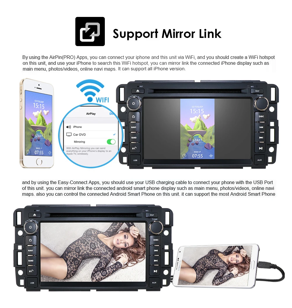 Hizpo 7 &quotAndroid 9 0 2Din Автомагнитола автомобильный DVD мультимедийный плеер для GMC Chevrolet