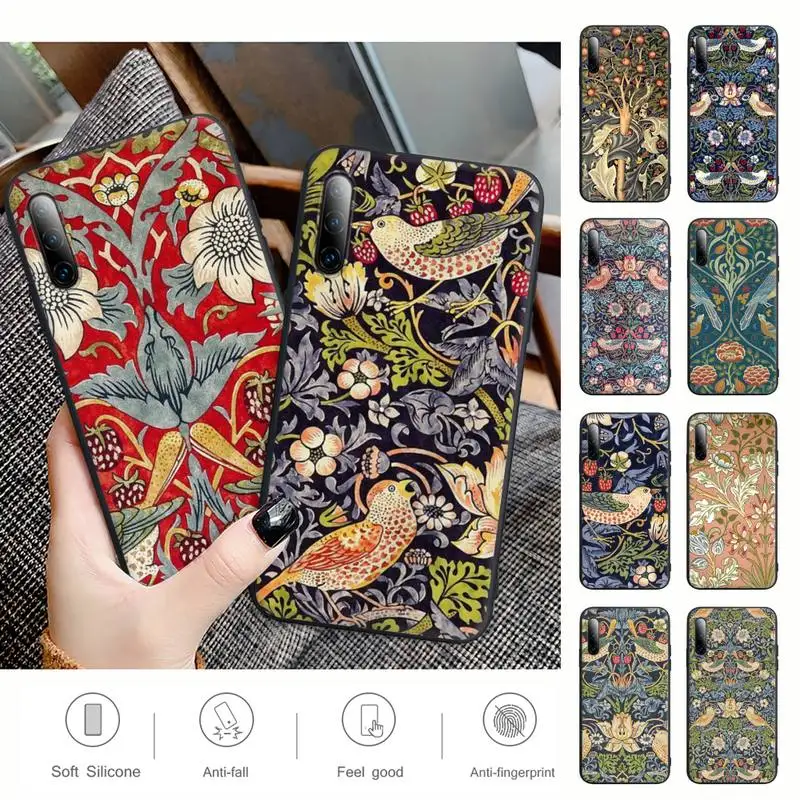 

William Morris Design Phone Case For Huawei Y6 Y7 Y9 Prime 2019 Y9s Mate 10 20 40 Pro Lite Nova 5t Silicone Cover
