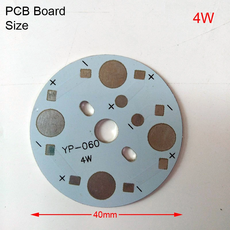 4W 40mm 1/5/10/50 шт База Светодиодный пластина pcb самодельный радиатор Панель для потолочного освещения, bulib свет Алюминий доска 1/3/4/5/7/9/12W подложка - Испускаемый цвет: 4W 40mm