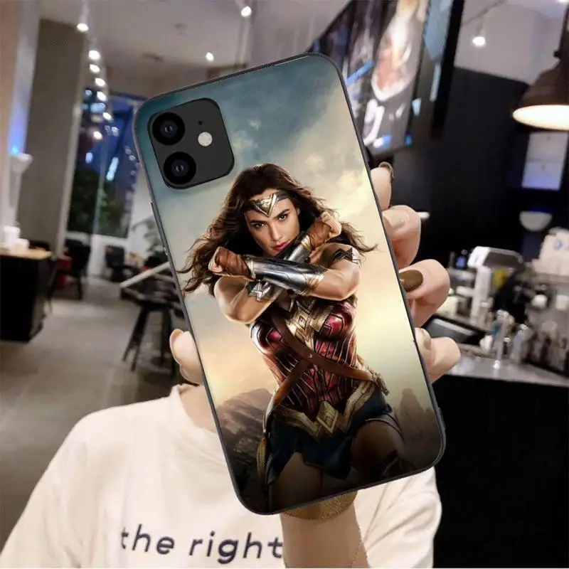 

LJHYDFCNB Soft Superhero Wonder Cover Woman Phone Case For Iphone 6 6s 7 8 Plus XR X XS 11 12 Pro Mini Max