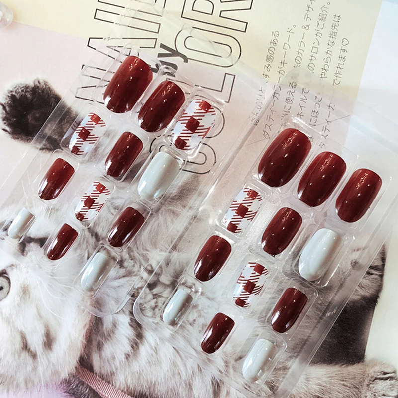 Полезные накладные ногти 24 шт./компл. полный накладной инструмент сделай сам