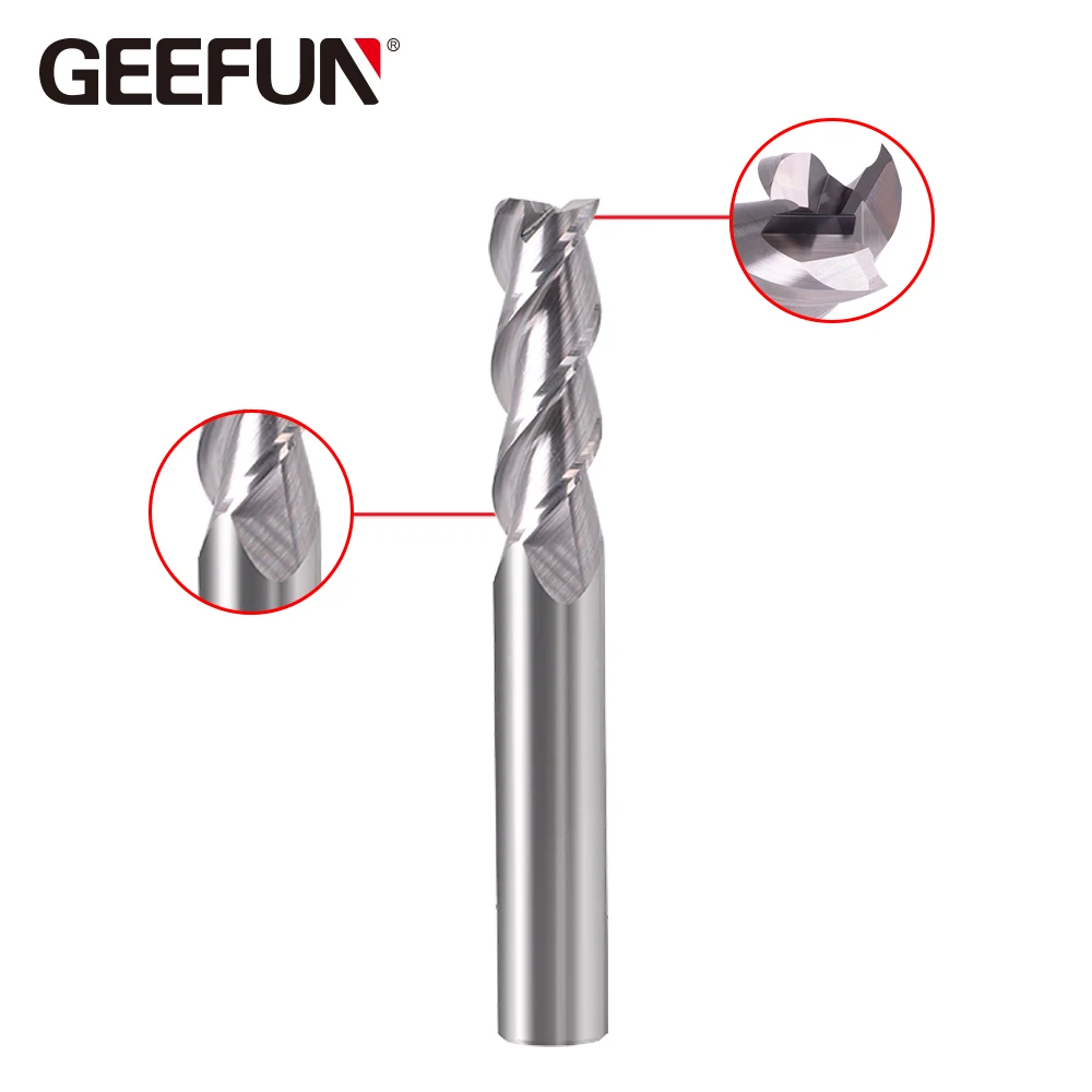 D4*12*D4*50*3T Solid Carbide 3 Flutes Aluminium Metric 45HRC Overall Length 50mm ALN-JF3F | Инструменты