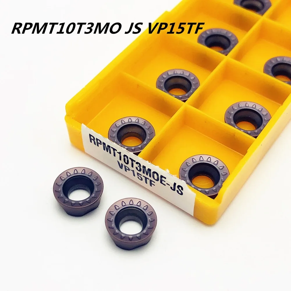 10 шт. твердосплавная вставка RPMT10T3MO E JS VP15TF внутренний фрезерный токарный станок инструмент Фрезерный резак инструменты с ЧПУ RPMT 10T3 токарный инструмент
