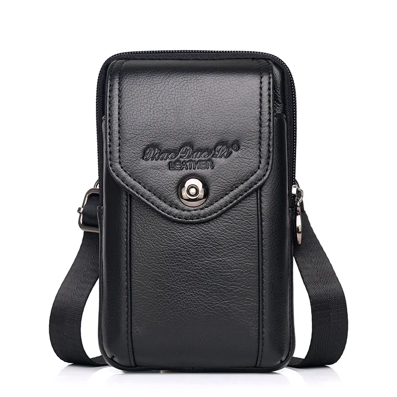 XiaoDuoLi бренд натуральная кожа мобильный телефон сумка чехол для мужчин поясной