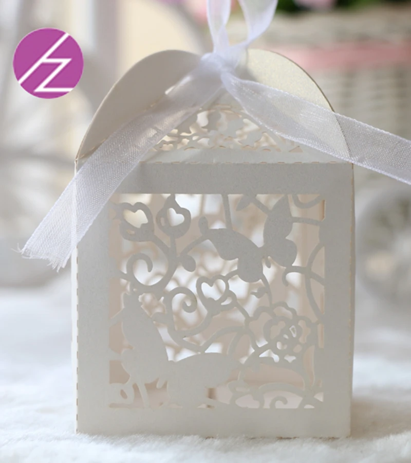 50 шт. винтажные изысканные коробки для конфет с бабочками Бесплатная Доставка