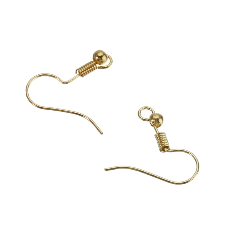 100 шт./компл. Ушные крючки уха провода цвета: золотистый серебристый бронзового