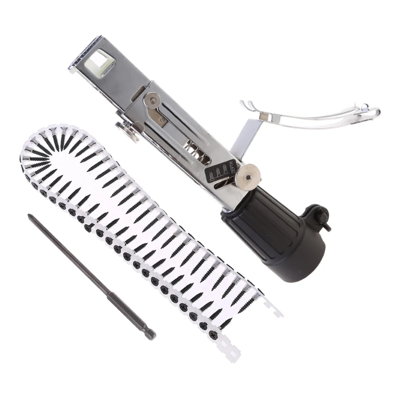 

Automatic Power Drill Chain Nail Gun Adapter Screw Gun for Cordless Electric Drill Attachment Woodworking Tool
