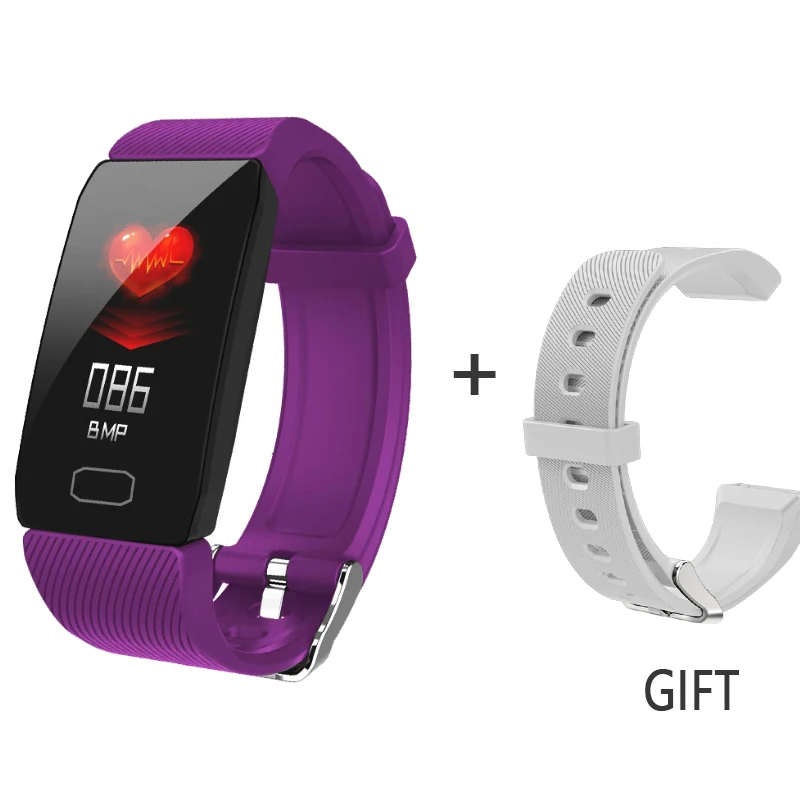 with Grey wristband Смарт-часы для измерения артериального давления для мужчин t Q1 фитнес-Браслет Водонепроницаемый спортивный Cicret браслет для мужчин и женщин трекер активности - Цвет: with Grey wristband