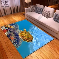 turtle pattern funny carpet square anti skid area floor mat 3d rug non slip mat dining room living room soft bedroom carpet