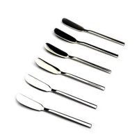 6pcslot stainless steel 1810 butter knife set thickness cheese dessert cutlery jam spreader breakfast tool kitchen tableware