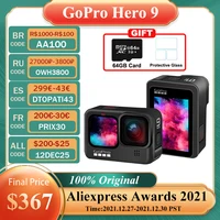 gopro hero 9 black underwater action camera 4k 5k with color front screen sports cam 20mp photos live streaming go pro hero 9