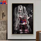 5D DIY алмазная живопись Портрет женщины вампира Стразы Вышивка фантазия темная девушка мозаика картина полный квадратный круглый декор