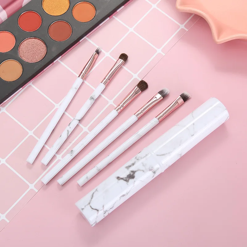 5 шт. наборы Кисть из конского волоса кисть для теней век начинающих Портативные