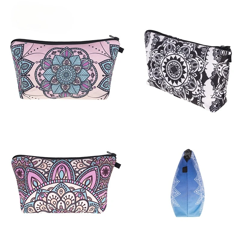 

50 Pieces 3D Floral Cosmetic Bag for Women Makeup Bags Travel Toiletry Bag Accessories Organizer