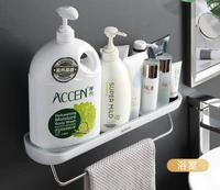 adhesive bathroom shelf organizer wall mounted shampoo spices shower storage rack holder bathroom accessories